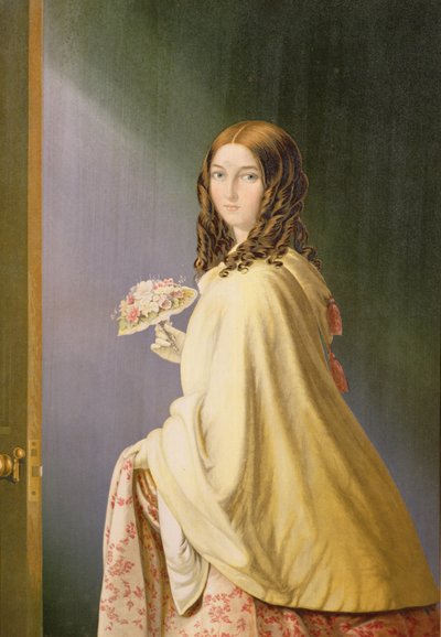Woman with a Posy by George Baxter